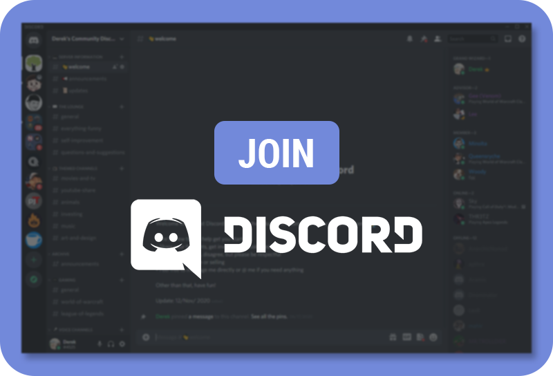Community discord server for remote working